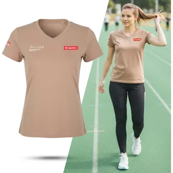 Dámské oblečení inSPORTline Dámské tričko Signature mocca - M