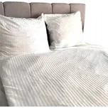 Hotelové Povlečení Bílé Damašek Bavlněné 160x200cm + 2 povlaky na polštáře 70x80cm