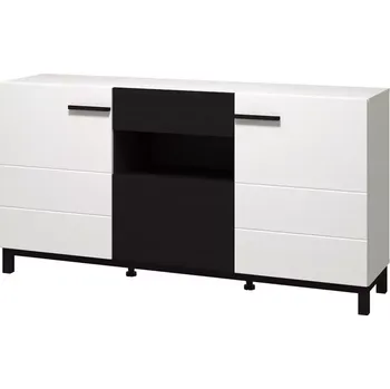 Kancelářská sestava Komoda Sarthe bílá/černá 11013676