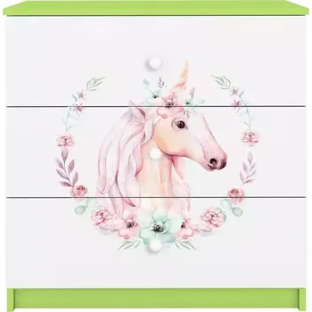 Dětský pokoj Dětská komoda Babydreams zelená - Kůň