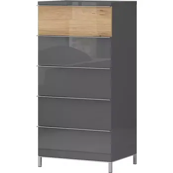 Předsíňová stěna Komoda 5s Onyx f5/on pacific walnut/anthracit