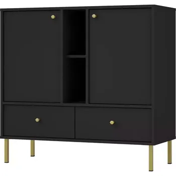 Kancelářská sestava Komoda Tokyo 2 2F 2S černý grafit 825