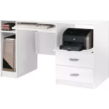 Kancelářská sestava Psací Stůl Max 130cm Bílá