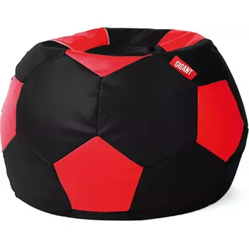 Sedací souprava Sedací vak fotbalový míč ekokůže černo-červený