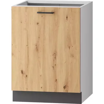 Kuchyňská skříňka Kuchyňská Skříňka Clara D60 Pc P/L grafitově šedá/dub artisan