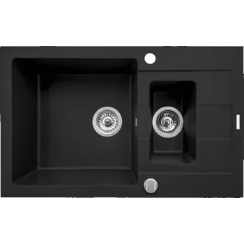 Kuchyňský dřez Dřez Sparta Plus (78x48) 1½B 1D karbon