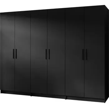 Ložnicová sestava Skříň 3x Gold 2D černá/černá