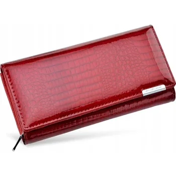 Peněženka Jennifer Jones peněženka z pravé kůže červená - dámská