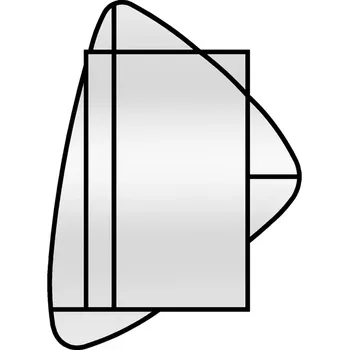 Zrcadlo Zrcadlo trojúhelník černé 69x95cm ty003