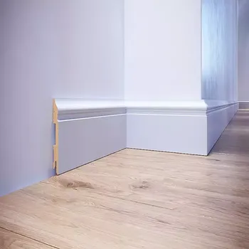 Obklad Podlahová lišta MDF Foge LB3 120 bílá polmat