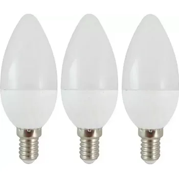 Žárovka LED Žárovky 6W E14 C35 4200K sada 3 kusy