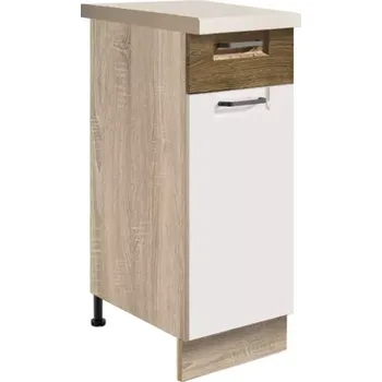 Kuchyňská Skříňka Favorit 1D Sonoma/White/Ribbeck/Ribbeck