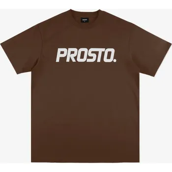 Pánské oblečení Hnědé pánské tričko PROSTO KLASYK M