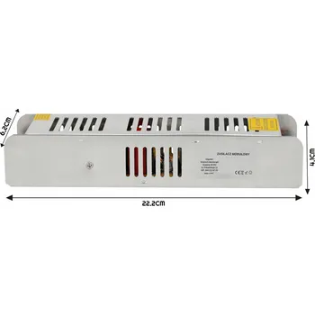 Napájecí zdroj pro osvětlení BERGE Tenký napájecí zdroj - 24V - 200W - 8,33A - IP20