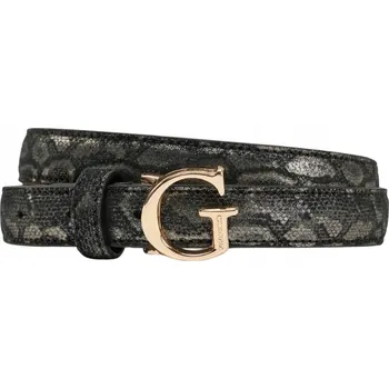 Opasek GUESS Černý dámský pásek se vzorem hadí kůže Adj Belt H30 M