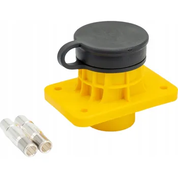 Elektrická zásuvka Zásuvka 24V / 2-pin NATO bez matice, žlutá plastová