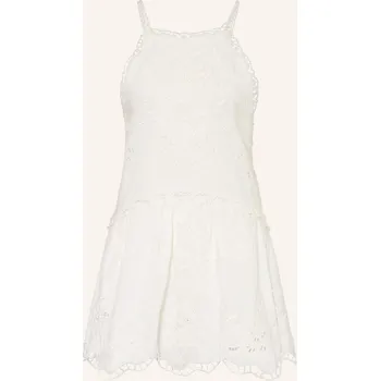 Dámské šaty Farm Rio Dámské Plážové Šaty Z Krajky S Otvory, bílá, 34