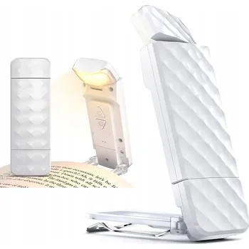 Lampička LED Stolní Lampa s Klipem na Čtení, Nastavitelná, 3 USB Porty, Noční, Šetrná k Očím