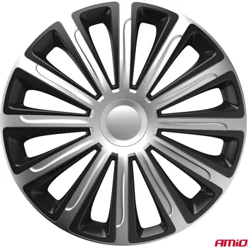 Poklice na kolo Puklice Trend 15” černo-stříbrná sada 4ks COLOR BOX