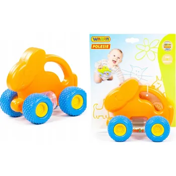 Hračka pro nejmenší Autíčko s chrastítkem Polesie Baby Gripcar Králíček