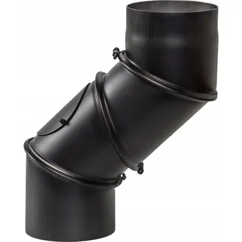 Kouřovod UNI KOLENO 180 nastavitelné, 4dílné, kouřovod s revizním otvorem