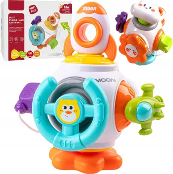 Hračka pro nejmenší Edukační kostka pro děti 18m+ a interaktivní senzorická koule 99-17