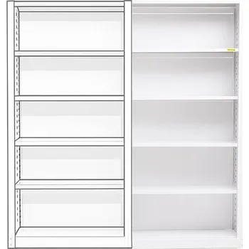 Dílenský regál Přístavek k regálu na šanony Trestles SSR 2100x1000x300, nosnost 300 kg, 6 polic, bílý