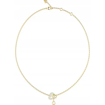 Náhrdelník Dámský náhrdelník Guess Love Bites Dvě Srdce Ocel pozlacená Zirkon Logo