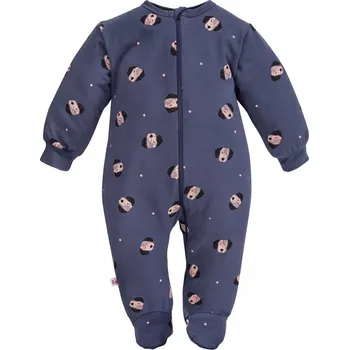 Kojenecký overall Overal s s pejsky v modré barvě Puppy Playtime 56