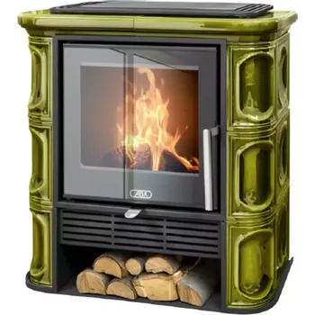 Krbová kamna Krbová kamna Florence 6 kW zelená