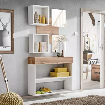 Předsíňová stěna Předsíňová Stěna Easy IV 100cm Wotan/Bílý