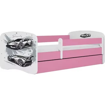 Dětský pokoj Dětská postel Babydreams+SZ+M růžová 80x160 auto