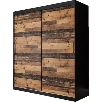 Kancelářská sestava Skříň Old Wood T 180 Černá/Old Style