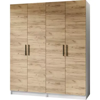 Ložnicová sestava Skříň 2x Gold 2D bílá/dub craft zlatá