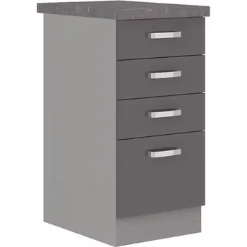 Kuchyňská skříňka Kuchyňská skříňka Grey 40d 4s bb