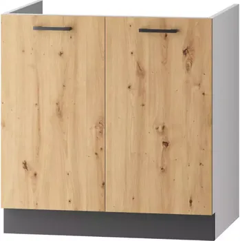 Kuchyňská skříňka Kuchyňská skříňka Clara D80ZL grafitově šedá/dub artisan