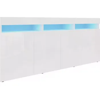 Kancelářská sestava Komoda Izumi 175 WH bílá mat/lesk