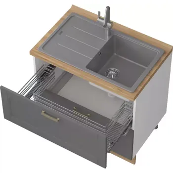 Kuchyňská skříňka Kuchyňská Skříňka Tara R-90-2mz/4 graphite mat