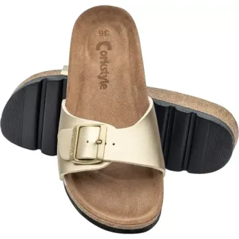 Dámské pantofle Sandály ortopedické č.40 Corkstyle PARIS GOLD