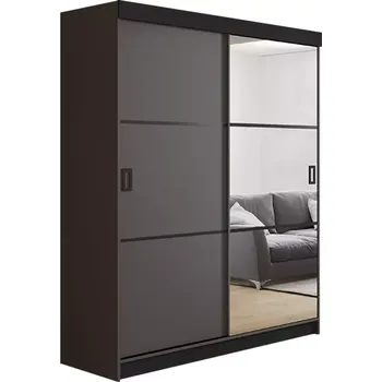 Kancelářská sestava Skříň Retro 138 3l Grafit / Přední Grafit