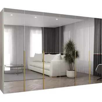 Předsíňová stěna Skříň Alicante III 300 bílá/zlatá