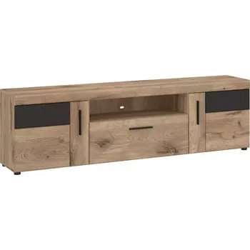 Obývací stěna Komoda RTV Grano GRNF02 2D1S dub viking/pvc dub viking/pvc šedý vesmír