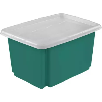 Úložný box Krabice s víkem 45 l emil&emila zelené