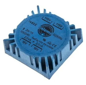 Transformátor Toroidní transformátor, počet výstupů: 2, sekundární napětí: 2 x 18V ac, Plošný spoj, Kolík, 49.7 x 49.7 x 19.5mm