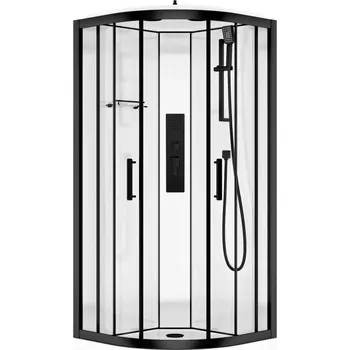 Sprchový box s hydromasáží Atlantic 90x90x220 černý