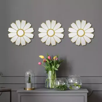 Koupelnový nábytek Sada zrcadel zlatý květ 3 ks bxppset3-tyh