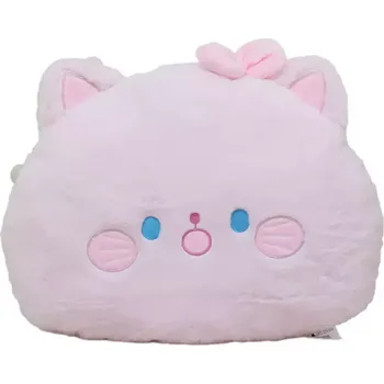 Polštář Polštářek Kočka s mašlí 46x34 cm růžový