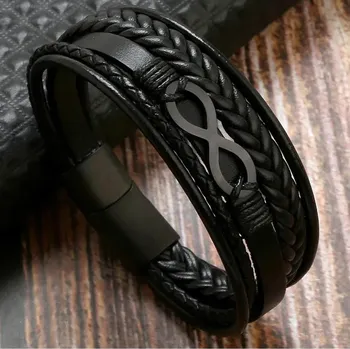 Náramek IZMAEL Pánský náramek IN 33321 Černá KP33321