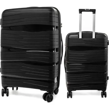 JAKS Cestovní kufr PP3 Barevné varianty: černá L + kosmetická taška zdarma