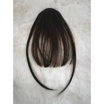 Paruka Příčesek ofina Clip In tmavě hnědá